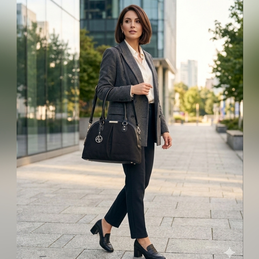 Adrienne Vittadini Black Shoulder Bag - Picture 12 of 12